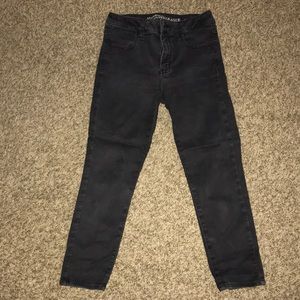AE High-rise jegging crop in black